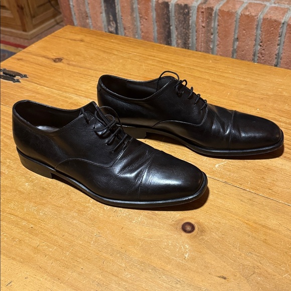 Salvatore Ferragamo Studio black captoe dress shoes size 9EE - Picture 2 of 7